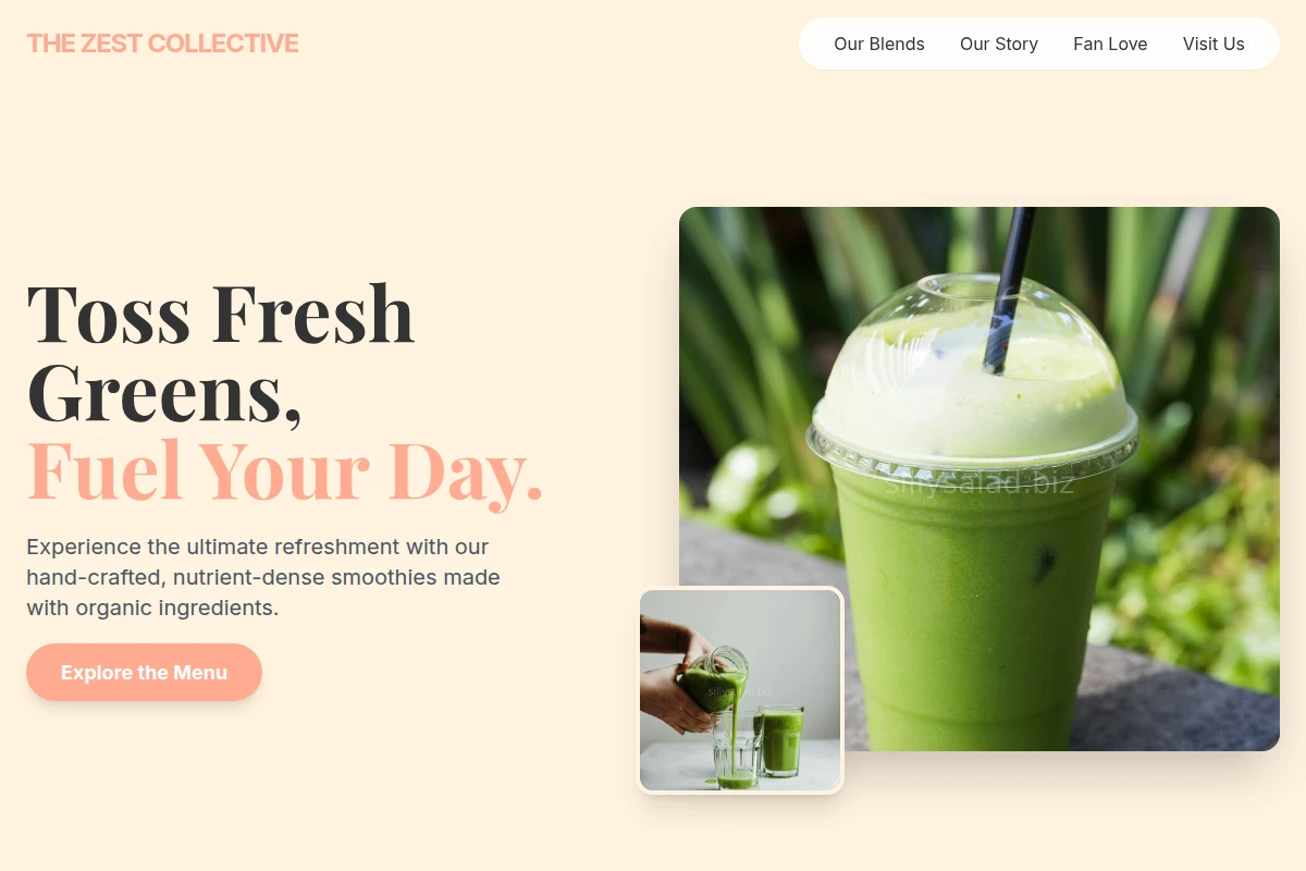 Menu Smoothie Shop